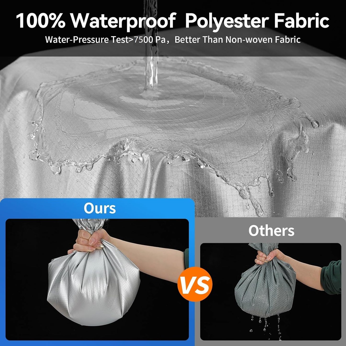 Cubierta plegable tela Oxford 10-12' impermeable anti-UV