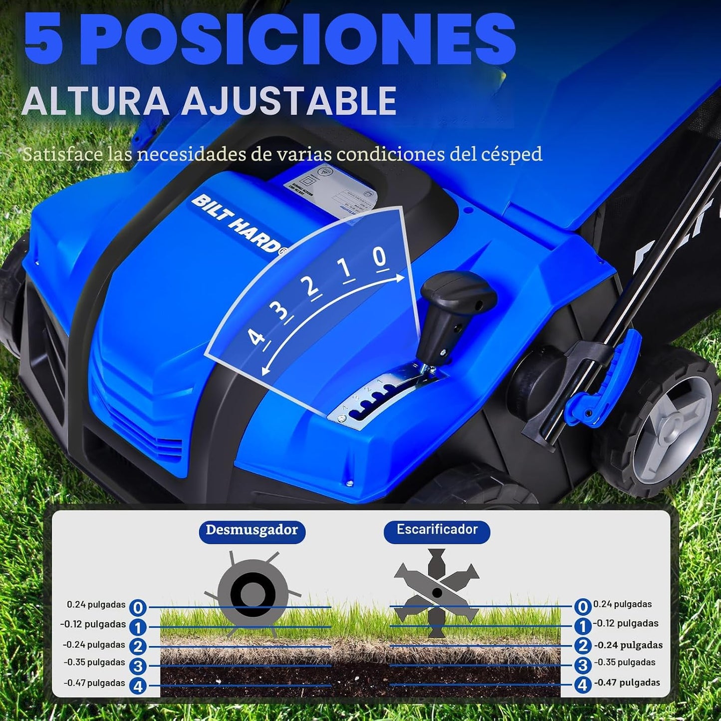 Descompactador eléctrico 16pulg motor cobre 5 posiciones