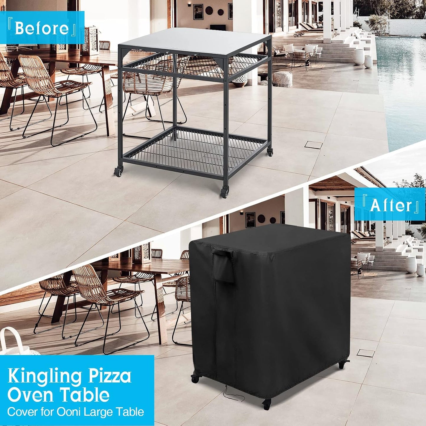 Cubierta mesa horno pizza Ooni 36" impermeable