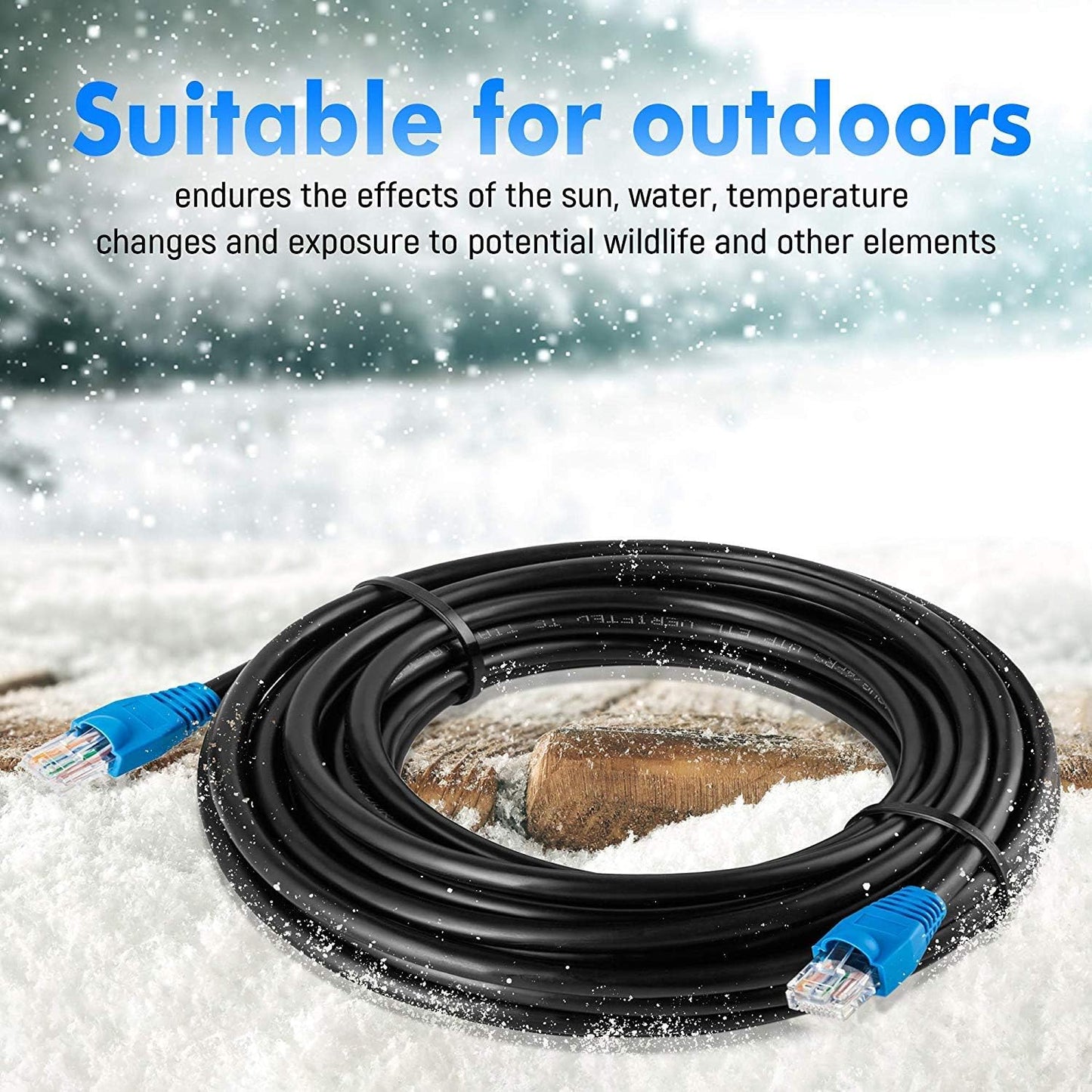 Cable Ethernet entierro directo impermeable Cat6 65.6pies
