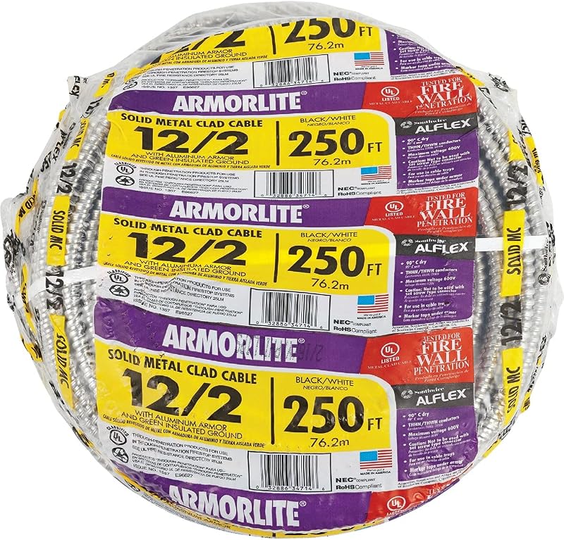 Cable pies 12/2 sólido aluminio