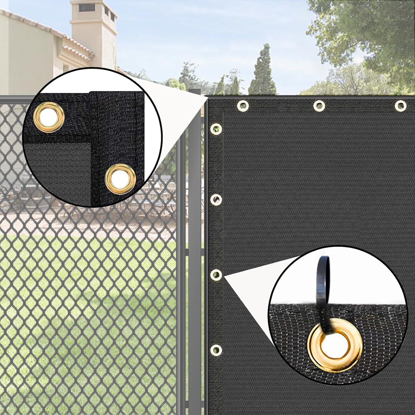 Malla privacidad valla 6x25ft color gris oscuro