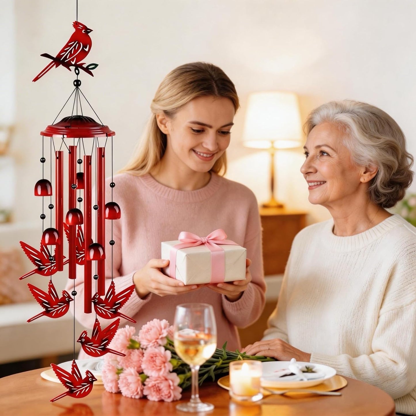 Campanillas viento cardenales para jardín y patio