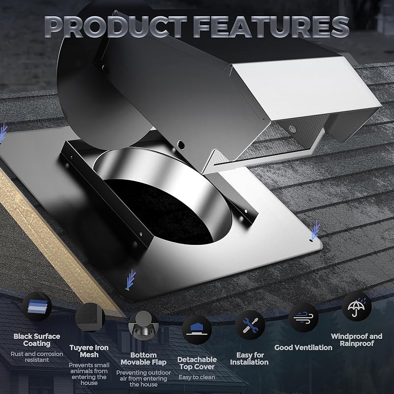 Tapa ventilación techo 8" sellada con amortiguador