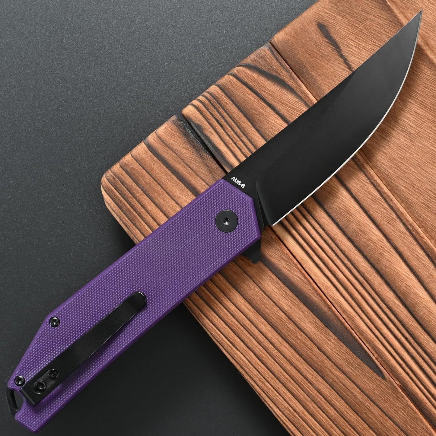 Cuchillo plegable acero Aus-8 G10 para EDC al aire libre