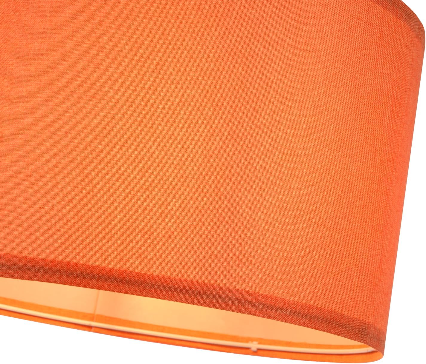 2 Lámparas colgantes con enchufe 15ft interruptor tela naranja