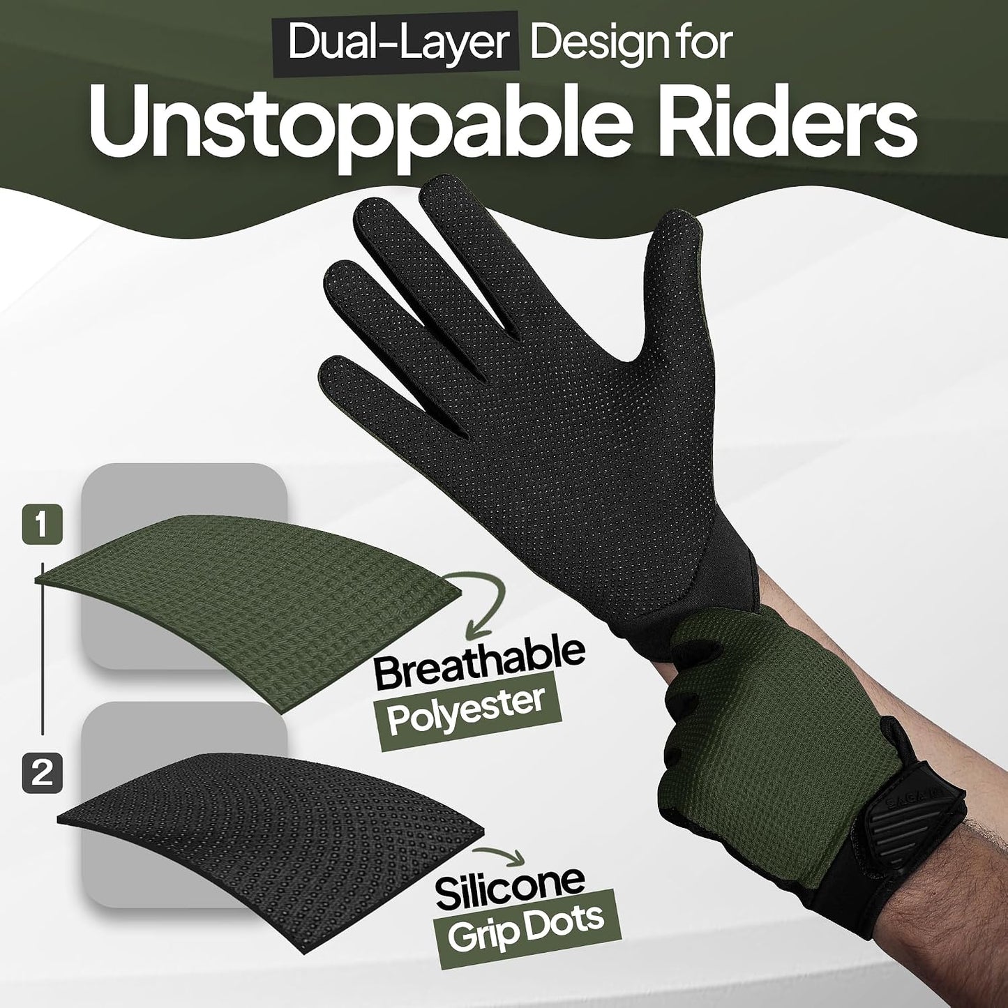 Guantes ciclismo niños 3 pzas antiderrap BMX MTB