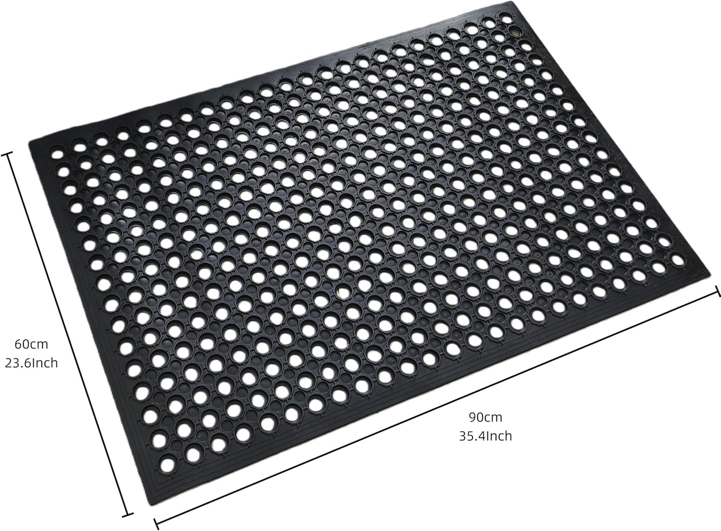 Tapete goma antideslizante impermeable 23.6x35.4 negra