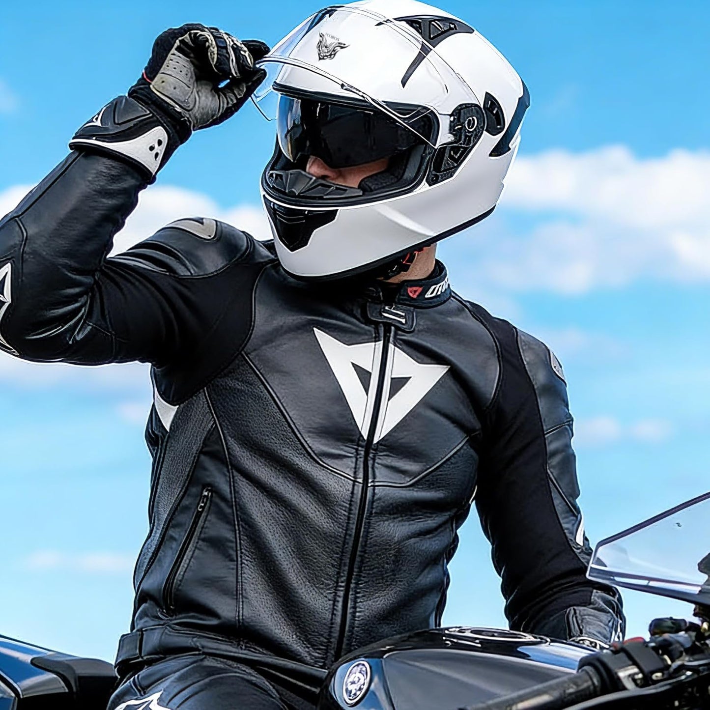 Casco integral doble visera para moto X9 aprobado DOT