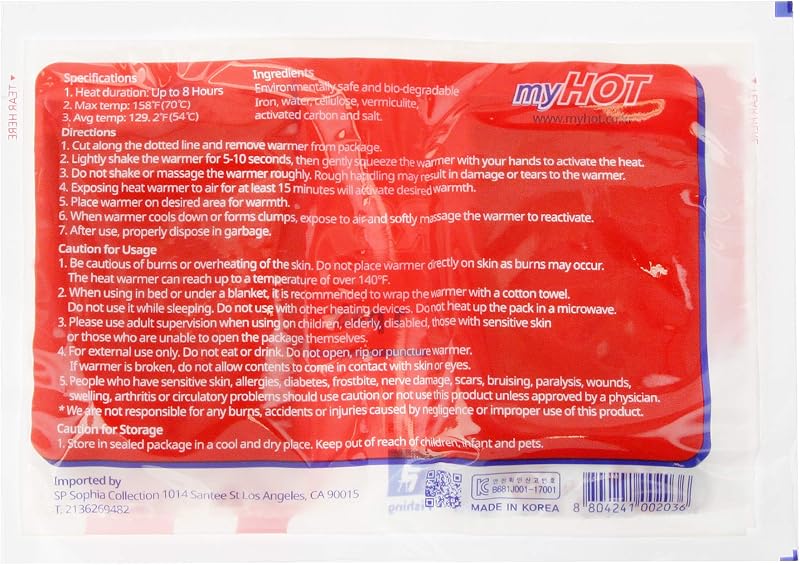 Calentador bolsillo manos cuerpo activado aire 8-15h 20 pares