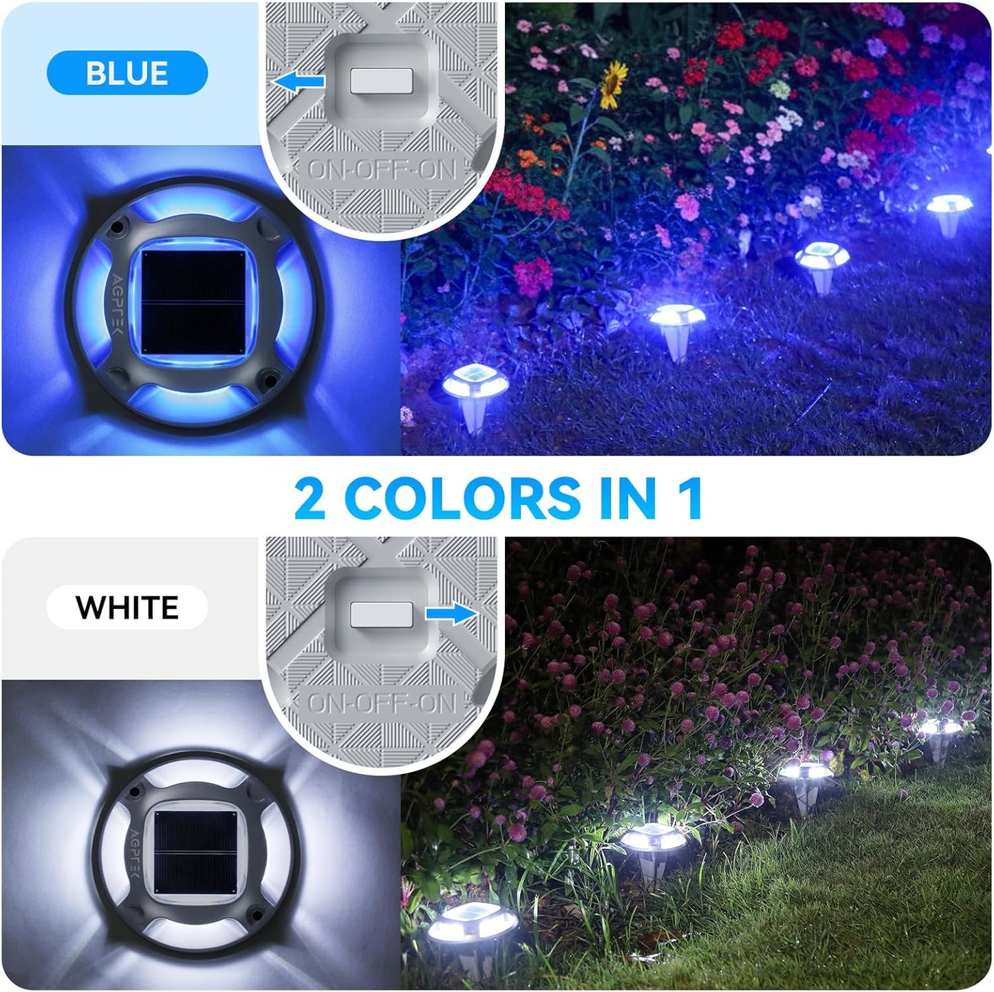 Luz solar exterior impermeable led muelle marino 2 colores