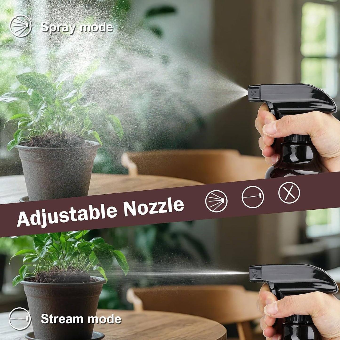 Botella spray plástico vacía para limpieza cocina