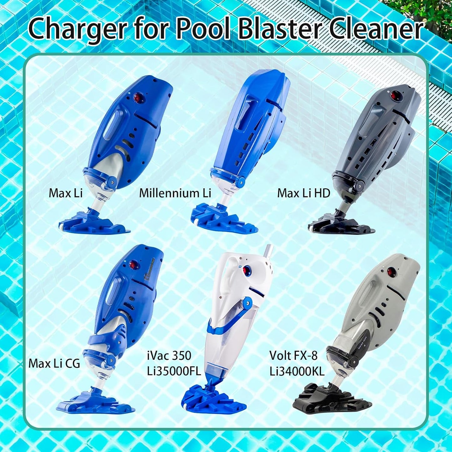 Cargador Pool Blaster Max Li Ivac 360 Li Volt FX-8