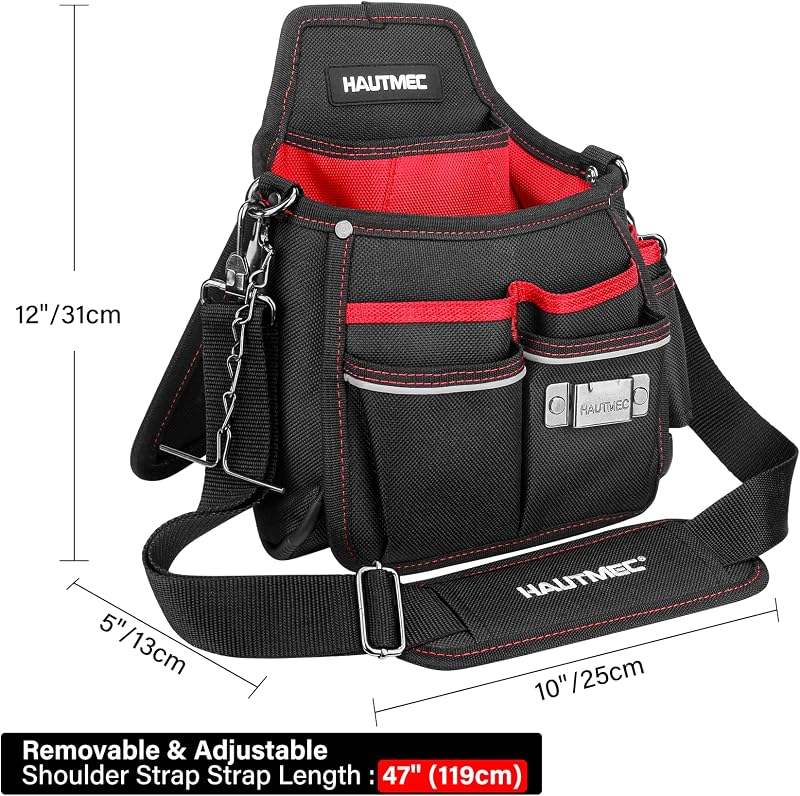 Bolsa herramientas electricista 14 bolsillos correa hombro