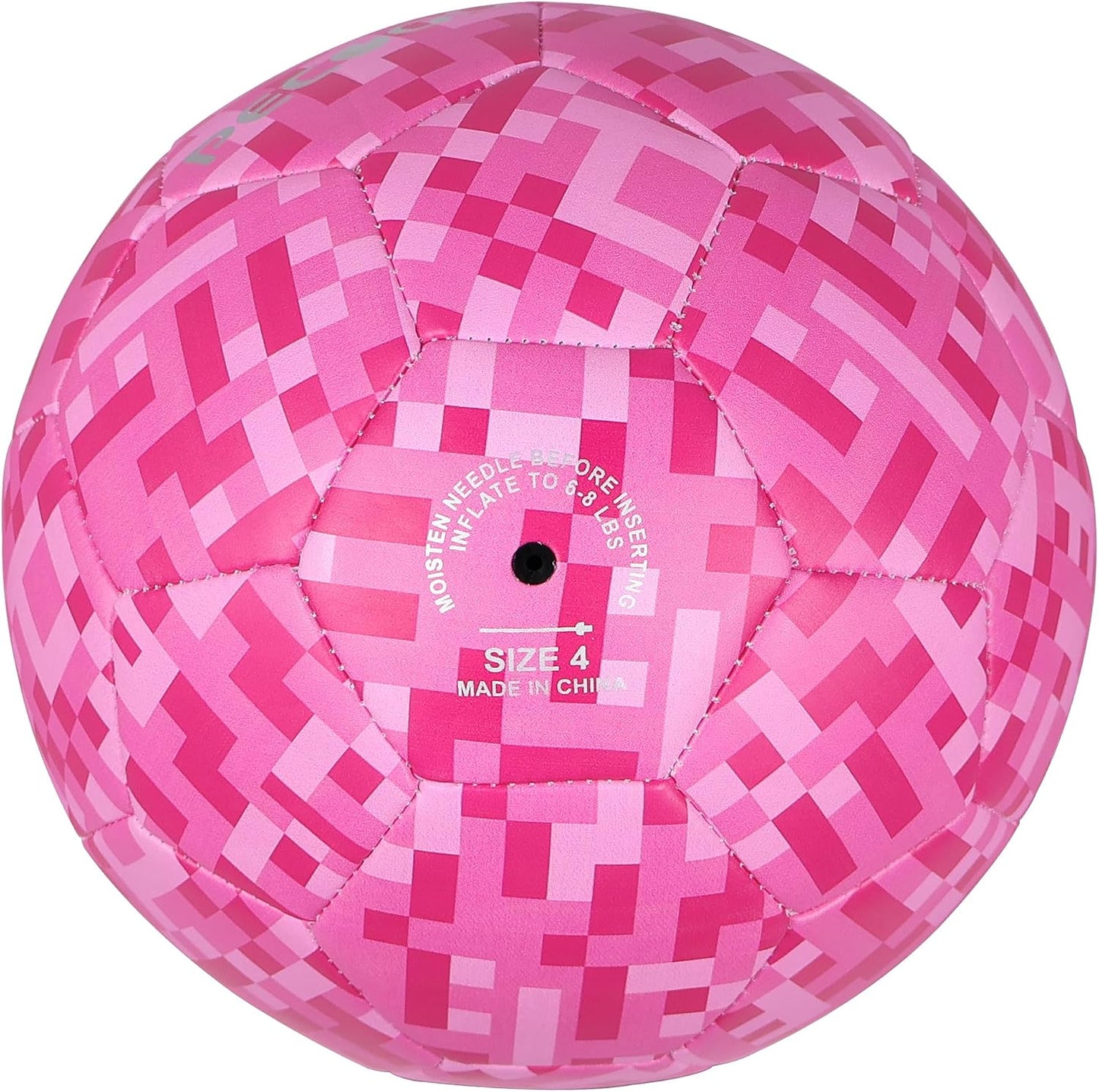 Balón fútbol tamaño 4 niños diseño rosa/azul mosaico