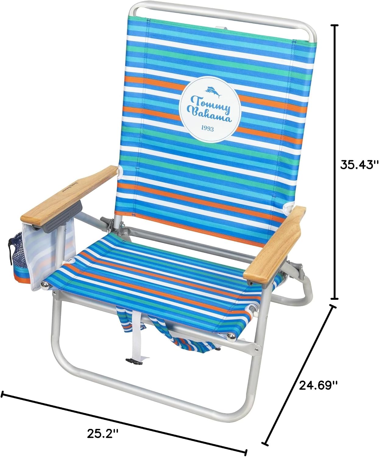Silla playa plegable altura ajustable 4 posiciones