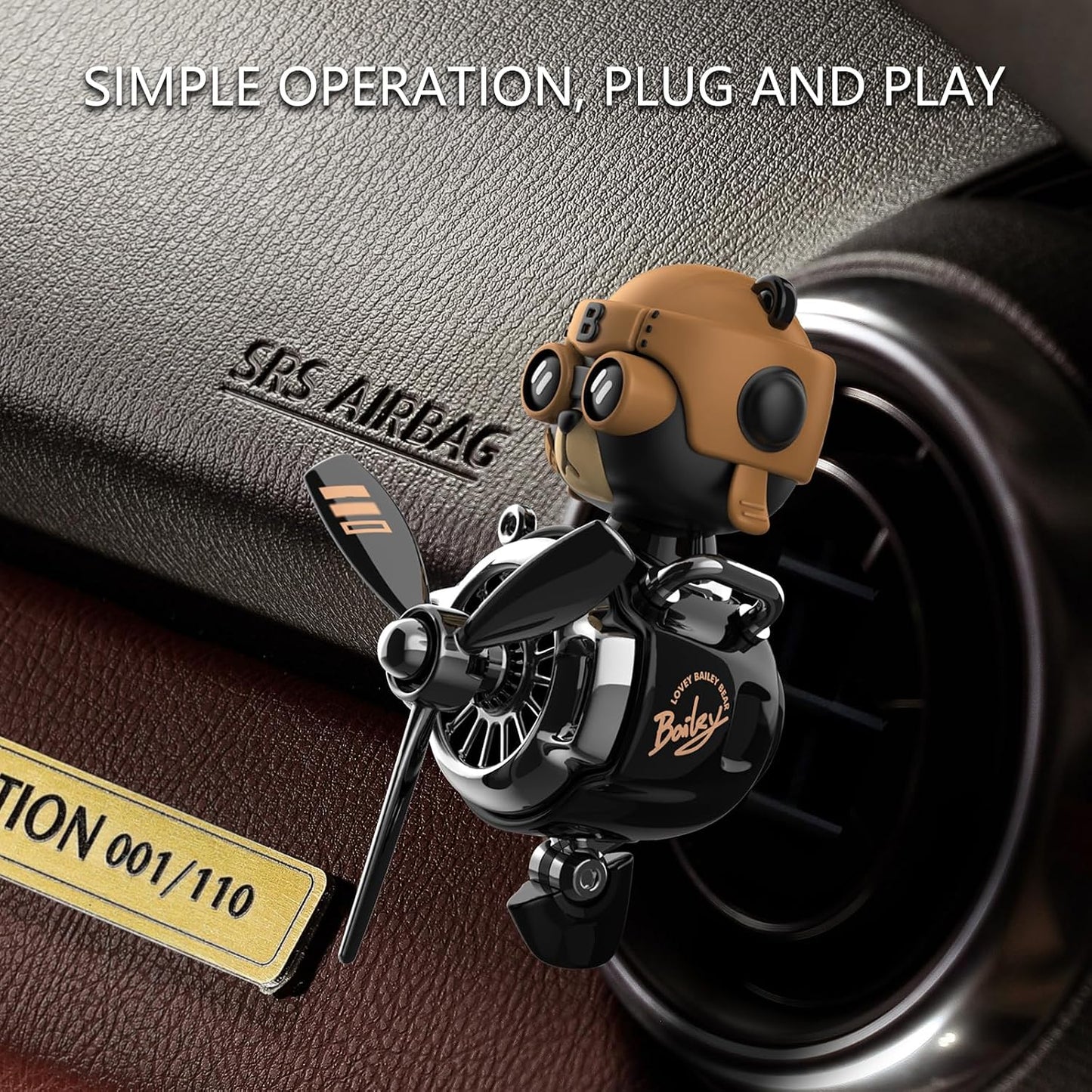 Difusor coche con aroma divertido y clip de silicona
