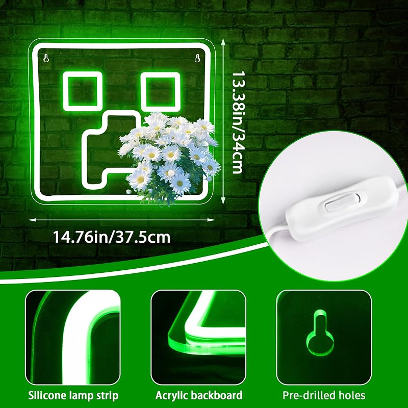 Letrero neón LED para dormitorio niños y sala set