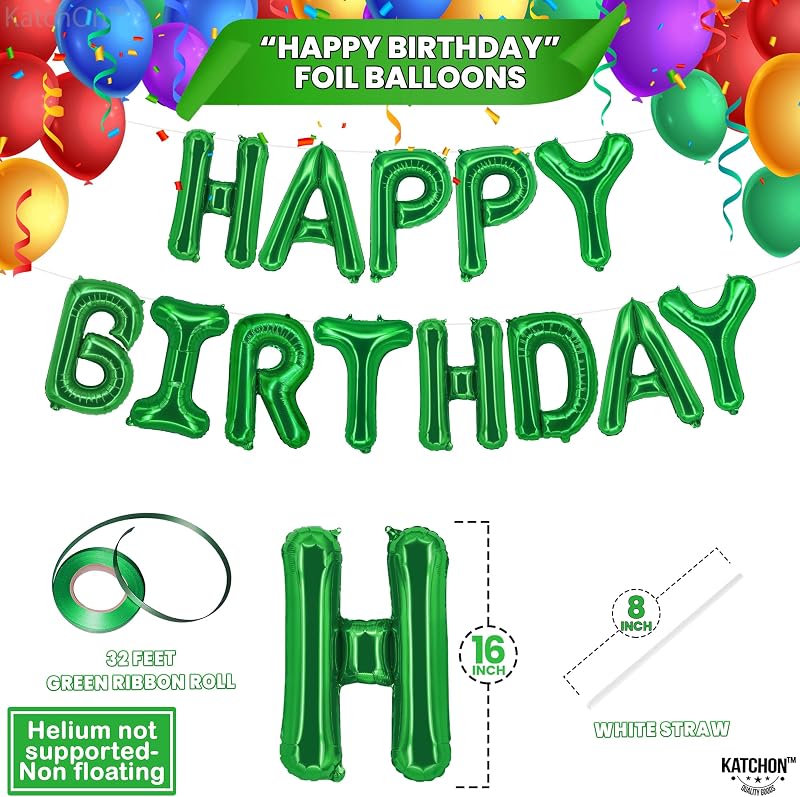 Pancarta feliz cumpleaños verde 16pulg globo mylar
