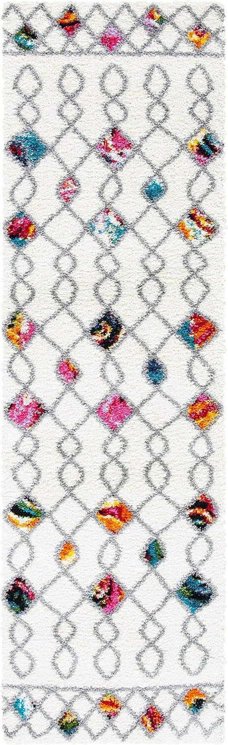 Alfombra pasillo 2ft3pulg x 8ft crema moderna