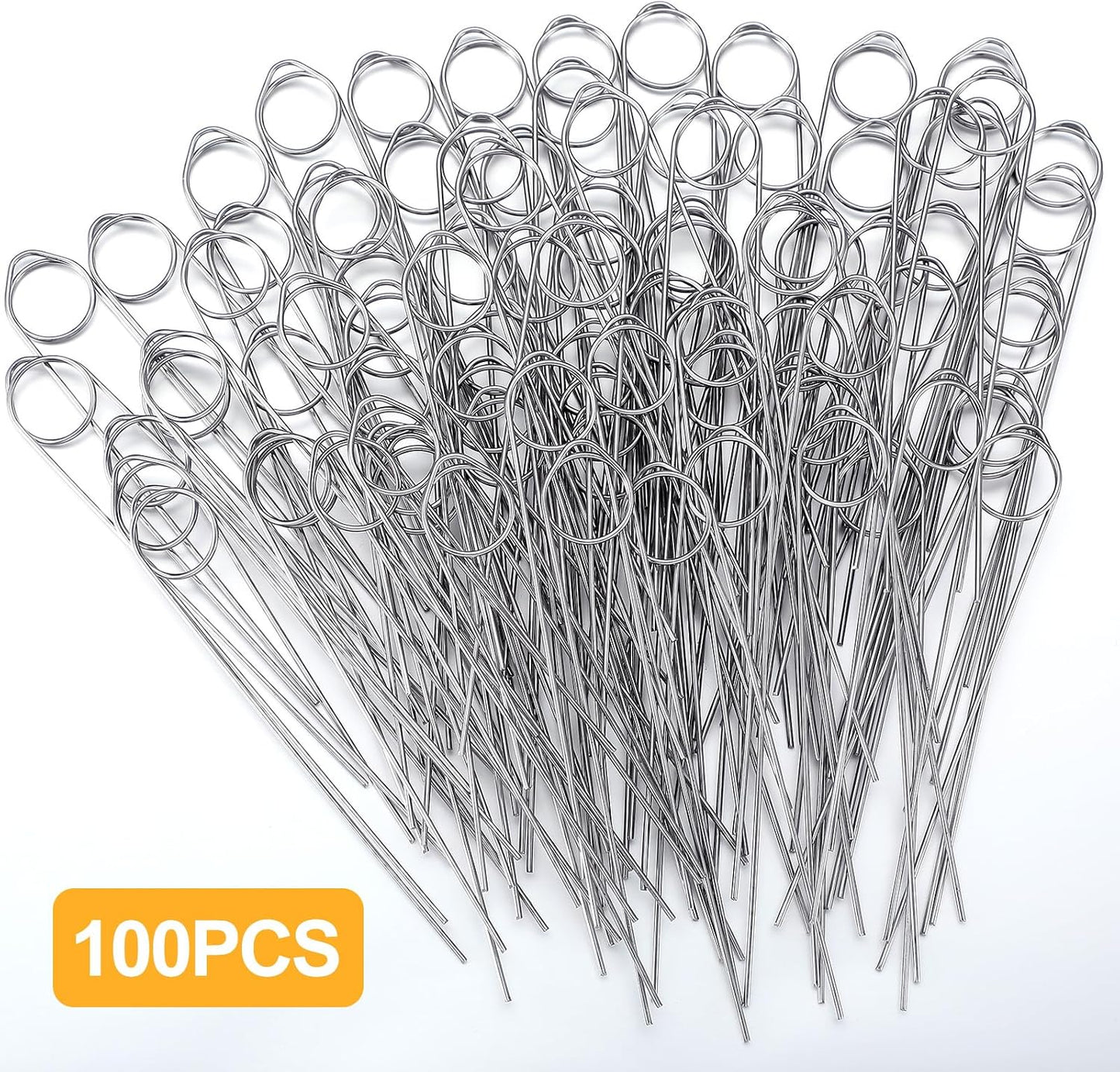 100 Pzas Púas Florales Acero Inox Soporte Tarjetas Centros Mesa