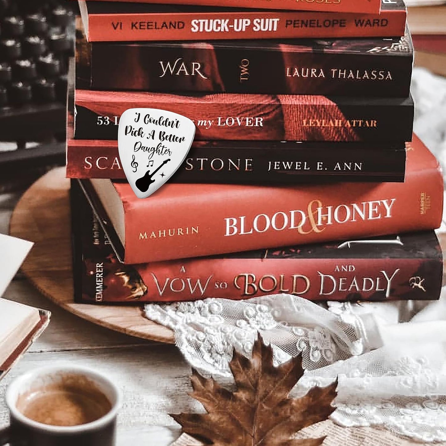 Regalo joyería para guitarrista hija texto inglés cumpleaños música