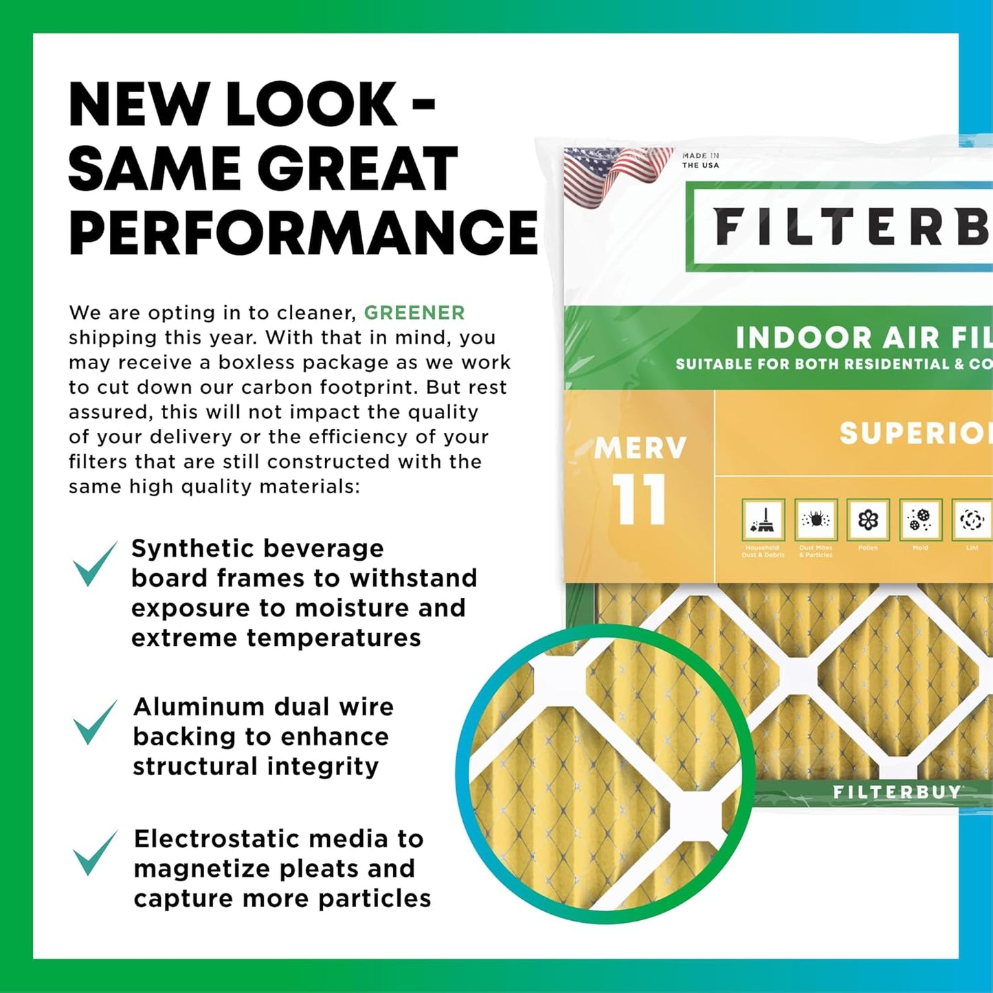 Filtro aire 18x20pulg MERV 11 para mascotas alergias