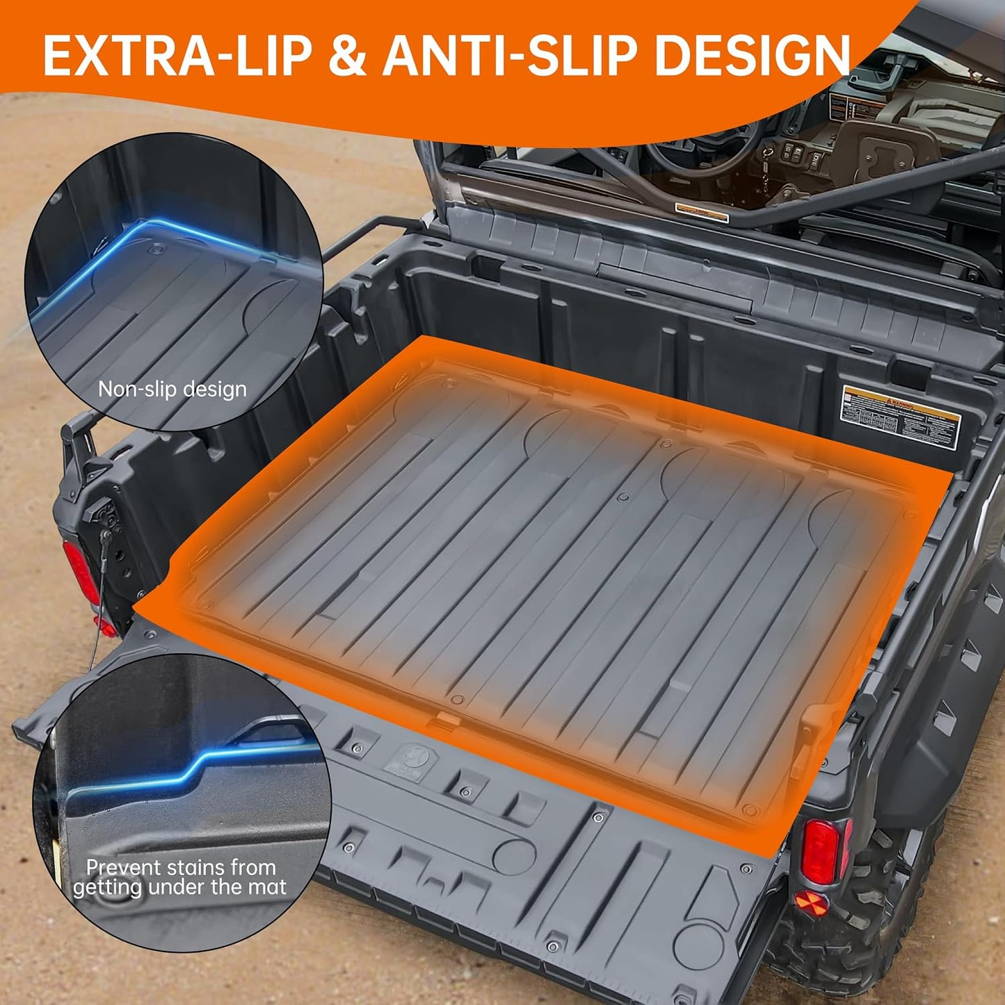 Tapete cama UTV TPE comp Polaris Ranger XD revestimiento