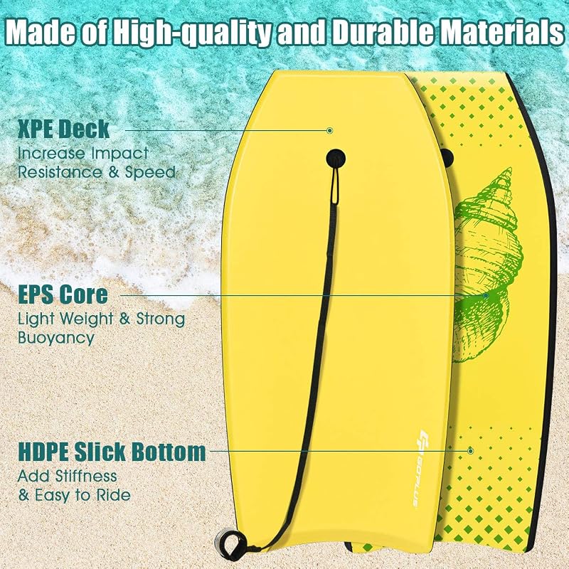 Tabla Bodyboard EPS XPE 41/37/33pulg para niños y adultos