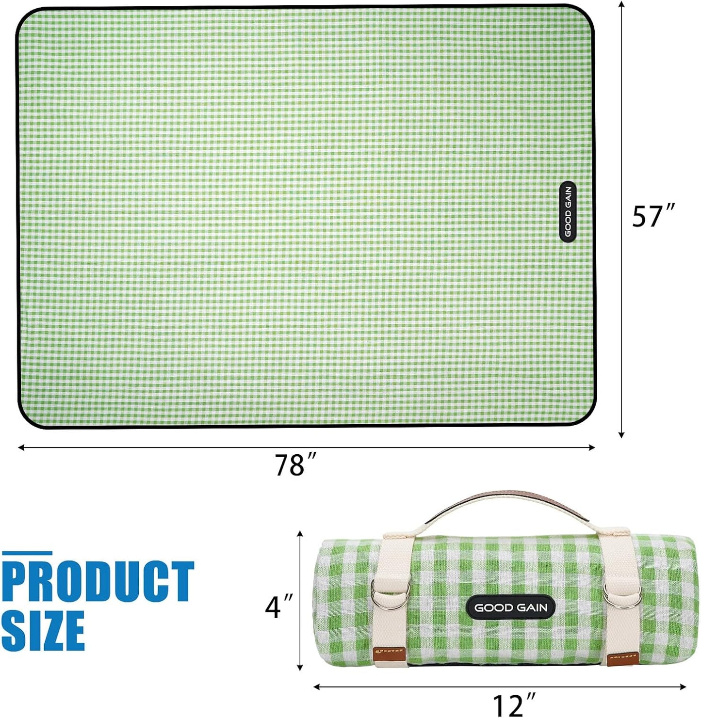 Manta picnic impermeable extra grande con correa transporte