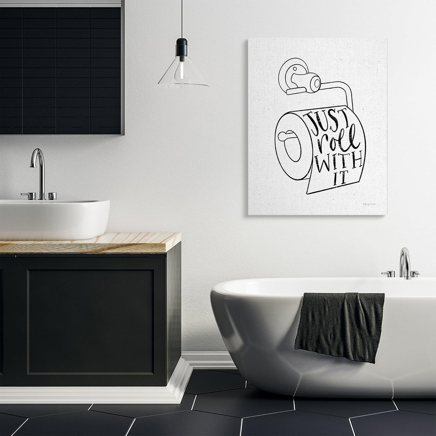 Set palabras humorístico para baño 36x48pulg