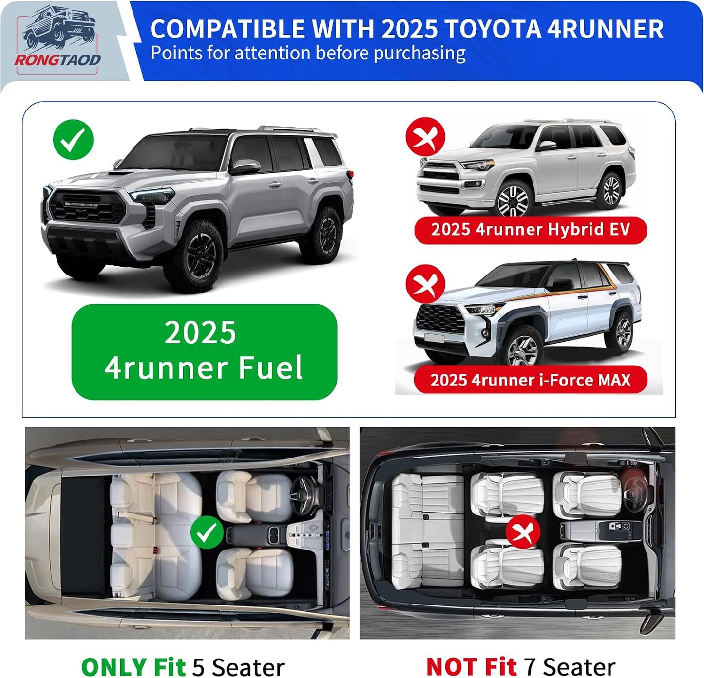 Tapete carga comp Toyota 4Runner 2025-26 5 plazas