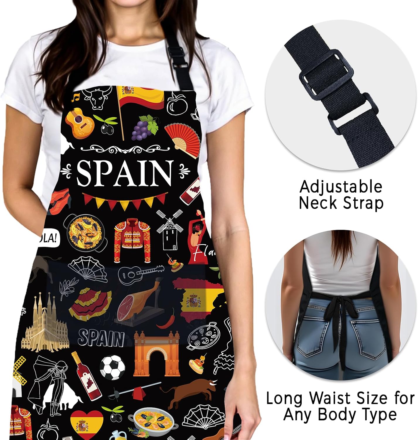 Delantal España con bolsillos regalo cocina