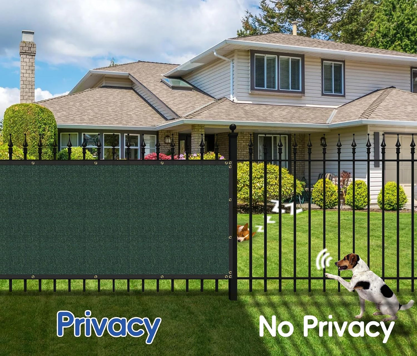 Valla privacidad 4x20ft malla verde 90% bloqueo