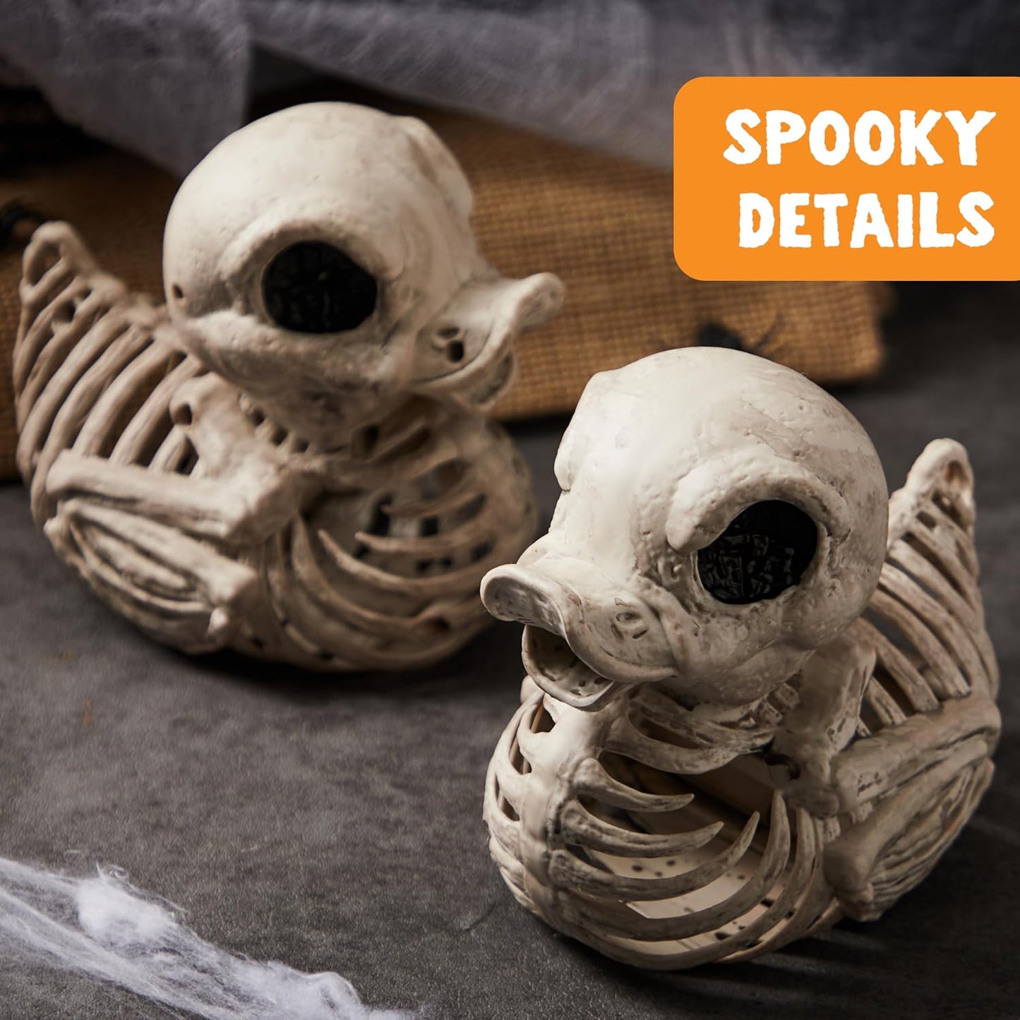Huesos plástico pato 4.5" decoración Halloween