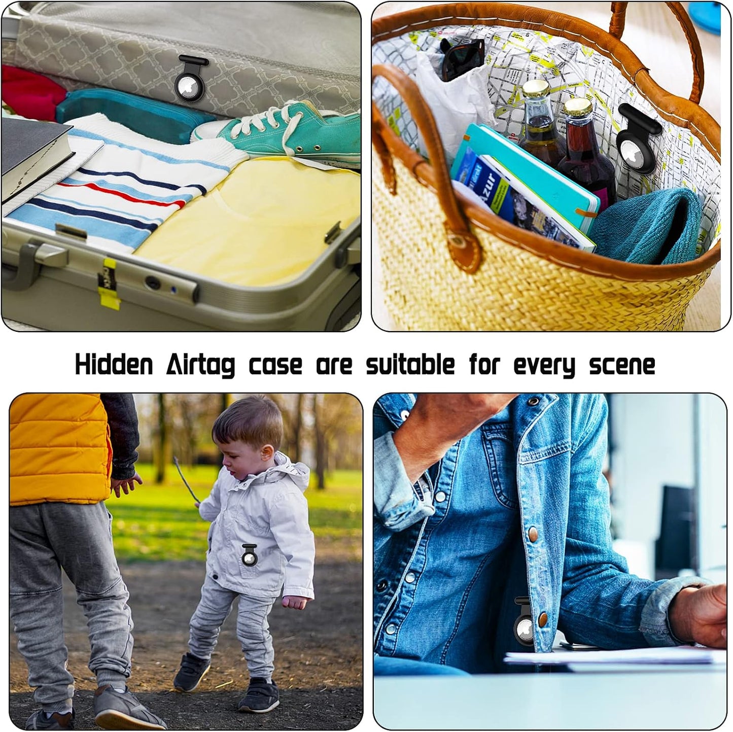 Soporte oculto para Airtag niños pack 2 funda rastreador GPS