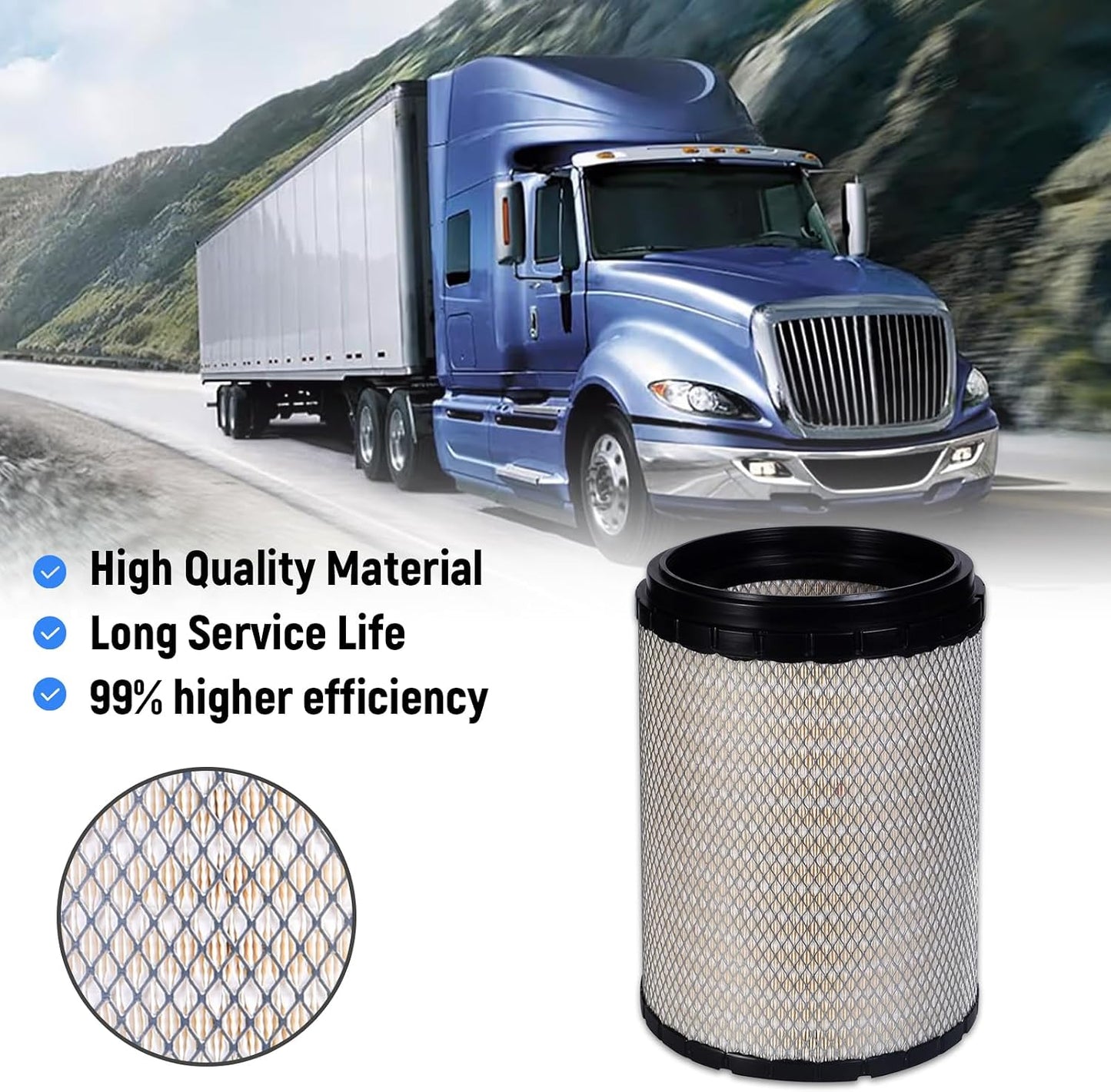Filtro aire motor comp International Prostar