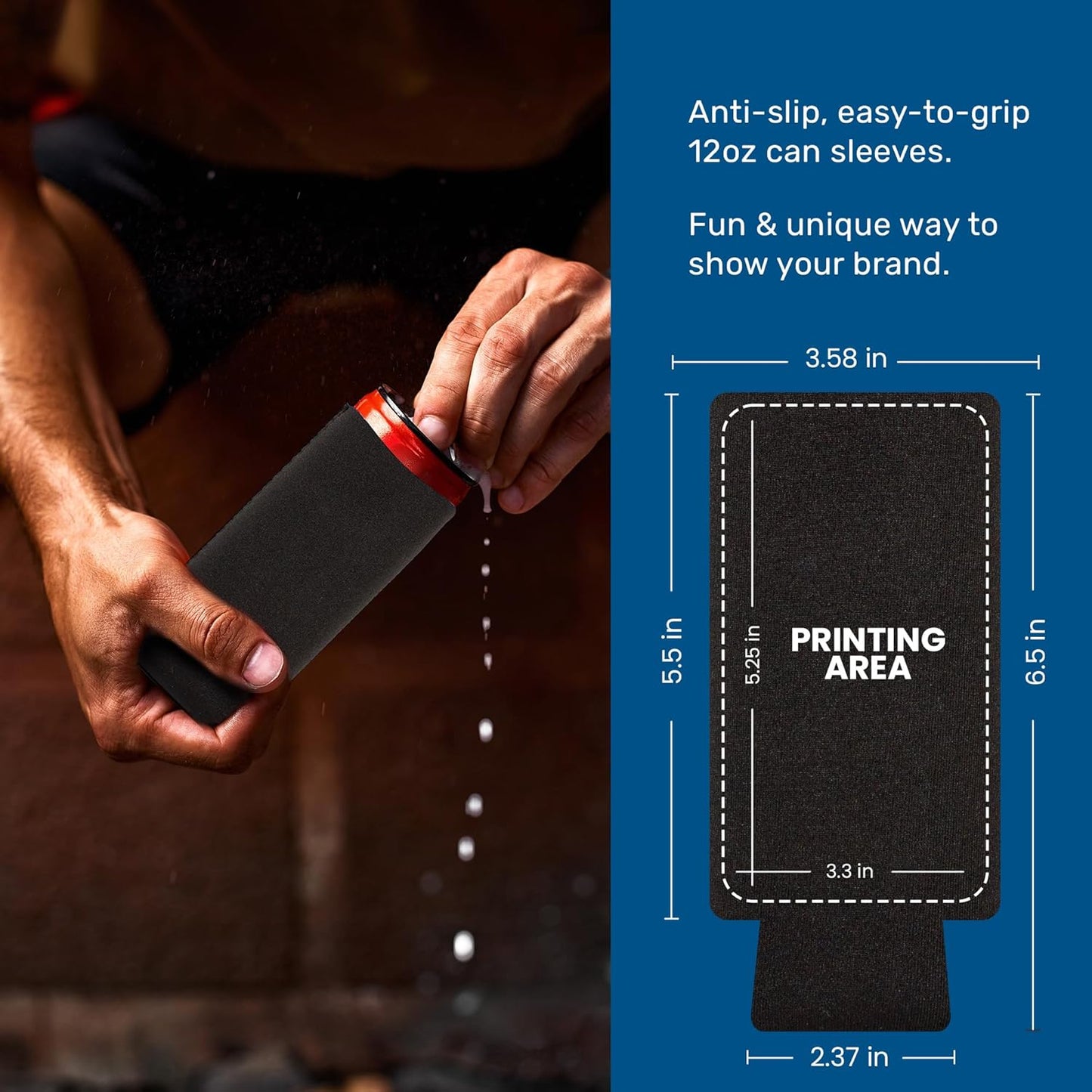 Funda magnética para latas 12oz neopreno 0.157pulg