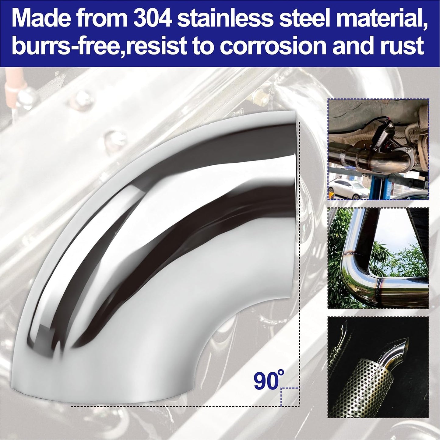 Codo doblado acero inox 304 5" 90° 16GA