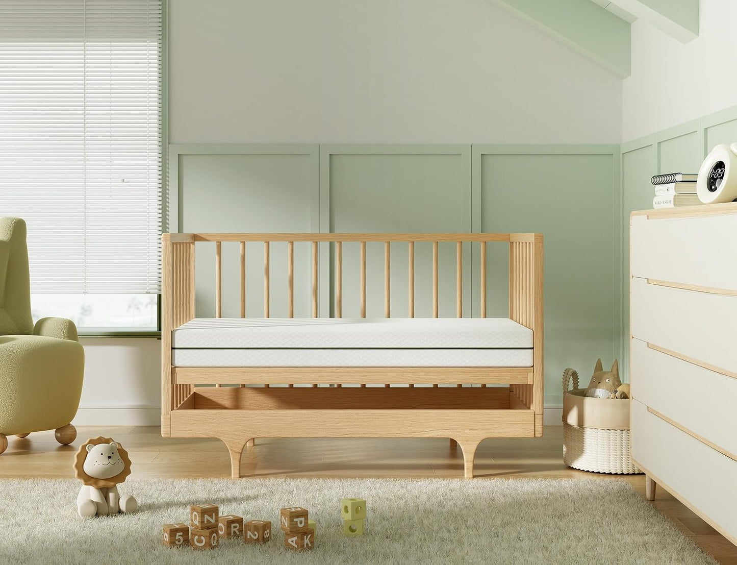 Colchón cuna doble cara espuma gel 52x27.5pulg