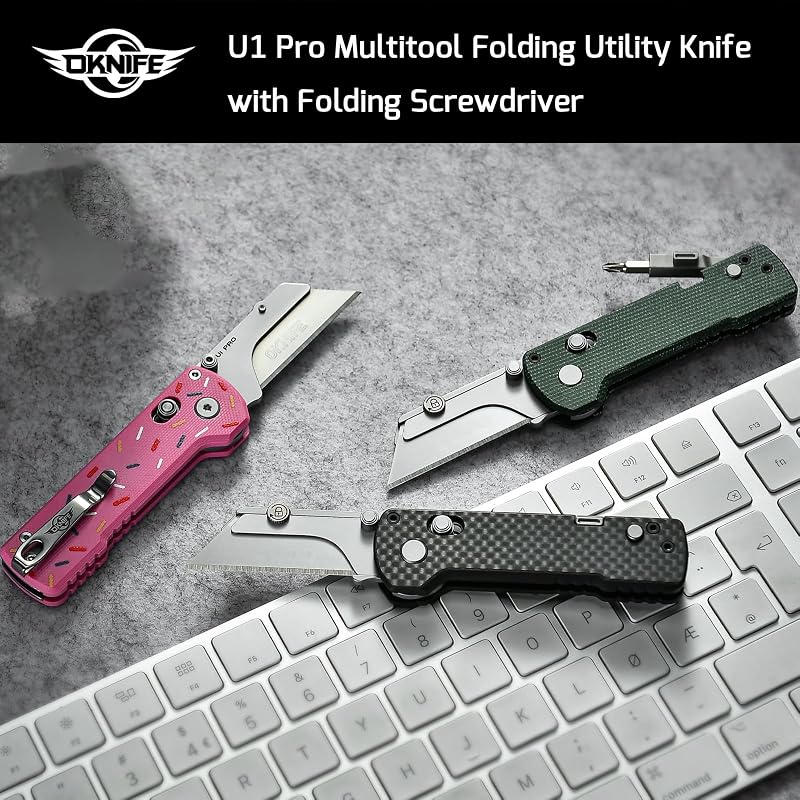 Cuchillo multiherramienta plegable acero carbono negro