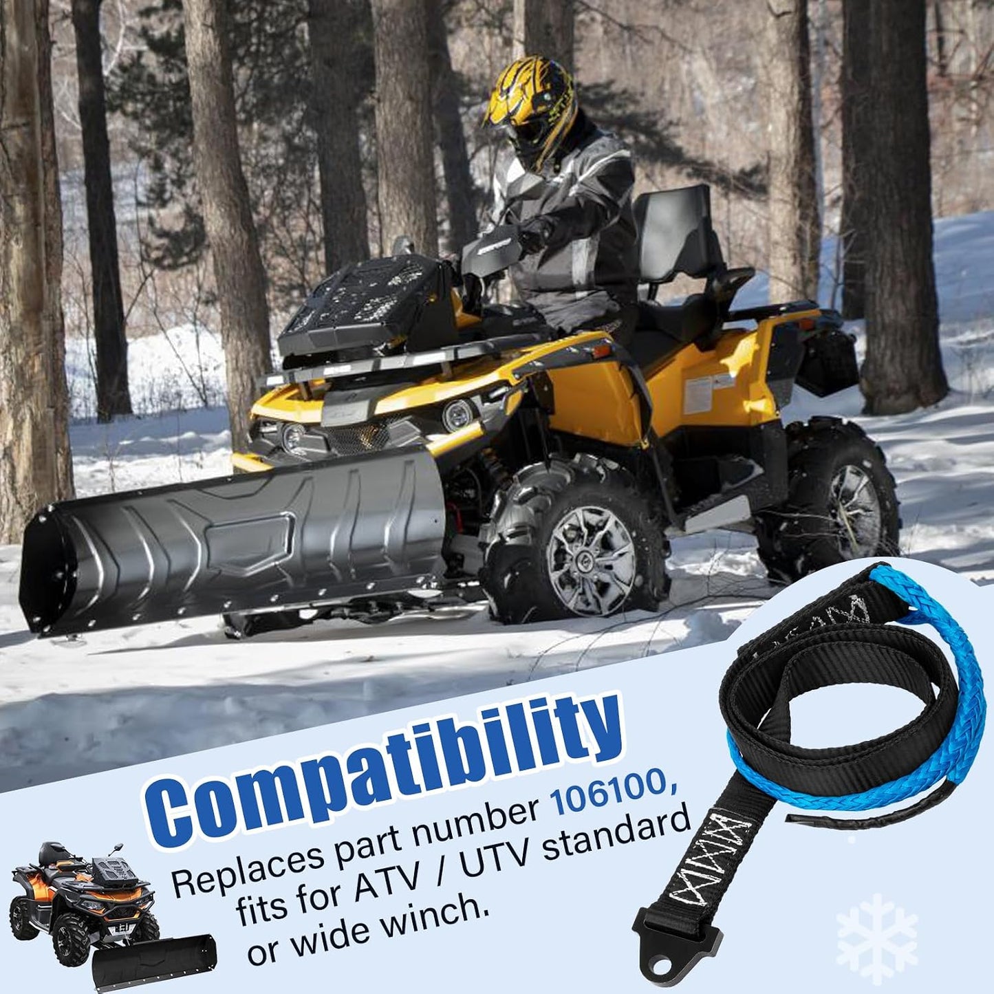 Correa arrastre quitanieves 64" pzas repuesto ATV UTV