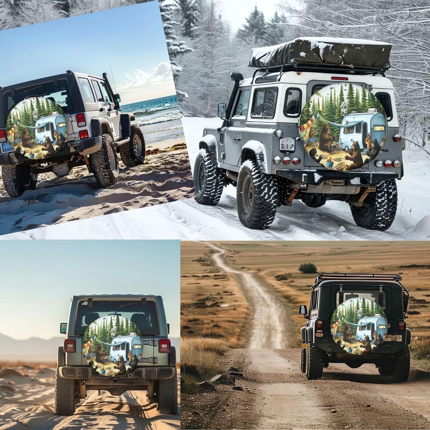 Funda neumático repuesto RV SUV 14" impermeable universal