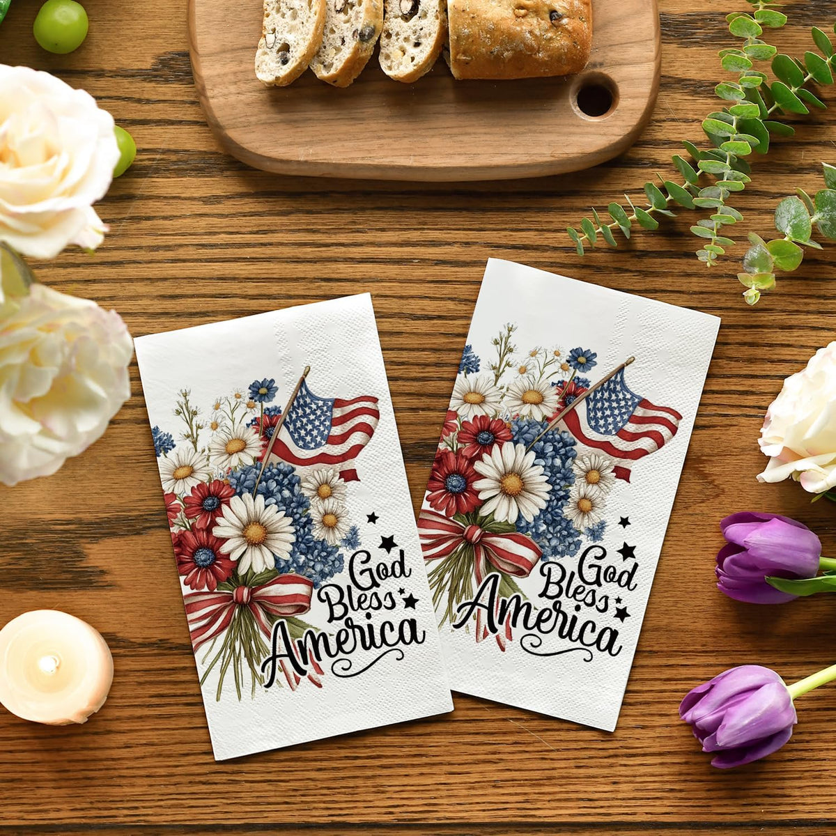 Servilletas de papel decorativas para fiestas independencia USA