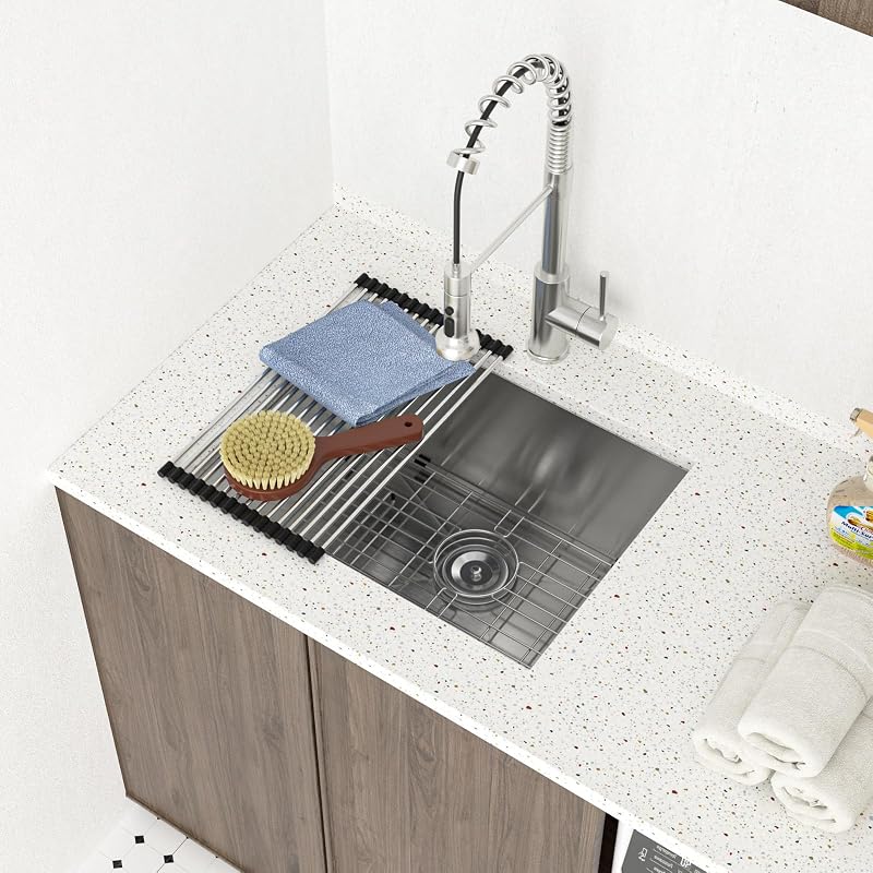 Fregadero lavandería acero inox 23x18x13"