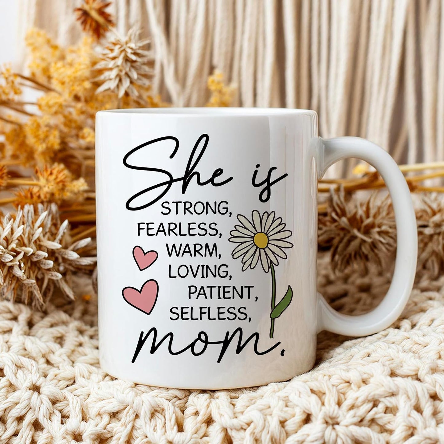 Taza de café con mensaje inspirador para mamá