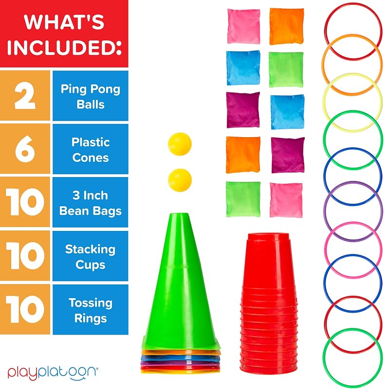 Juego carnaval 38 pzas para niños con puf y anillo