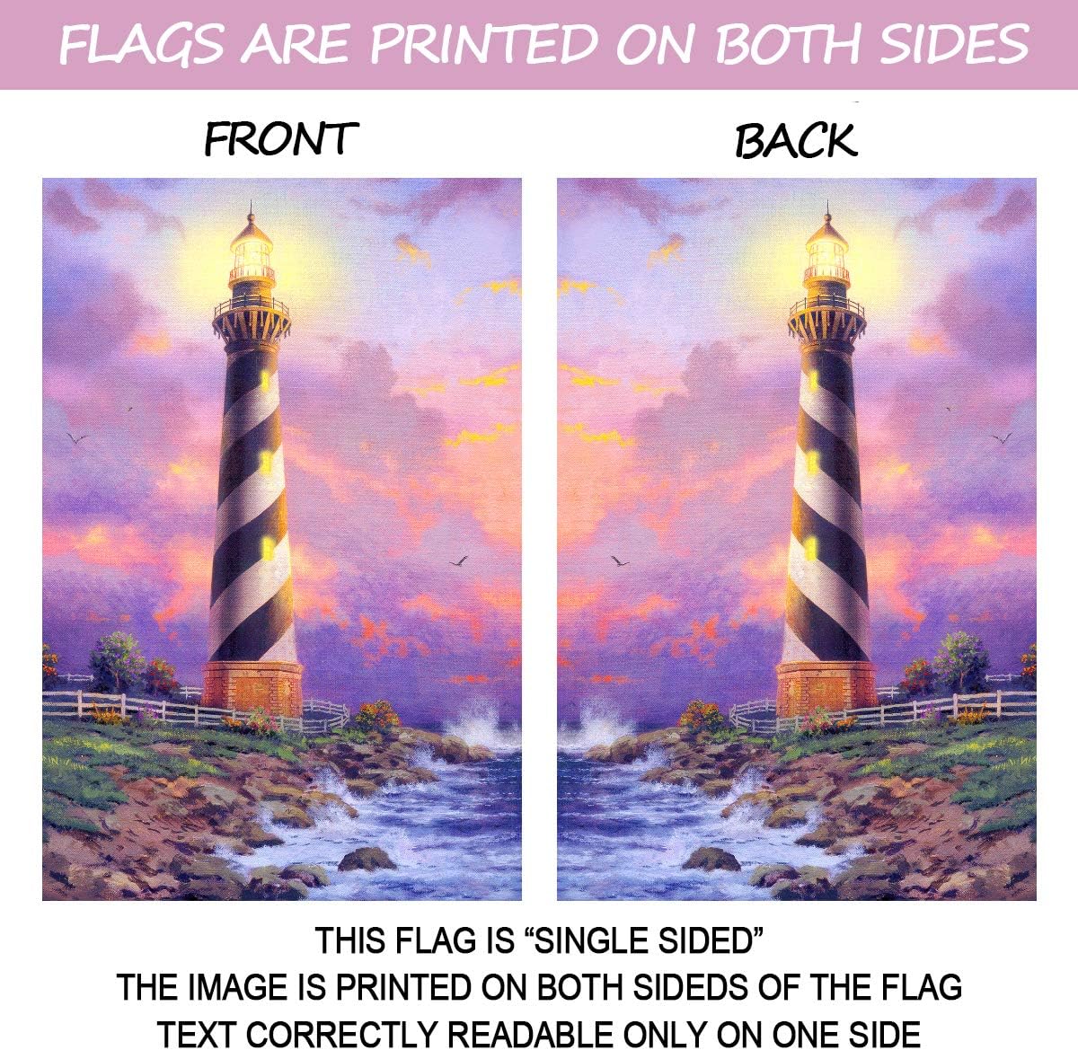 Bandera náutica doble cara 28x40pulg para casa verano
