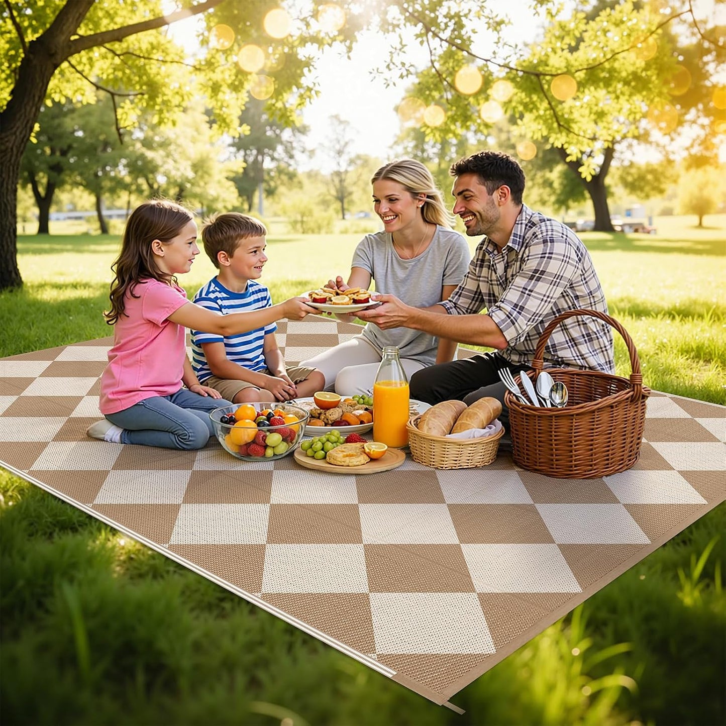 Alfombra exterior impermeable 6x9ft reversible