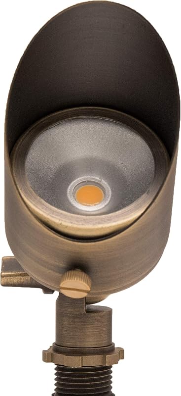 Foco LED latón 12V 6W bronce blanco cálido para exteriores